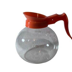 Mr. Coffee Replacement Coffee Decanter Orange Handle Decaf‎ 12-Cup Glass Carafe